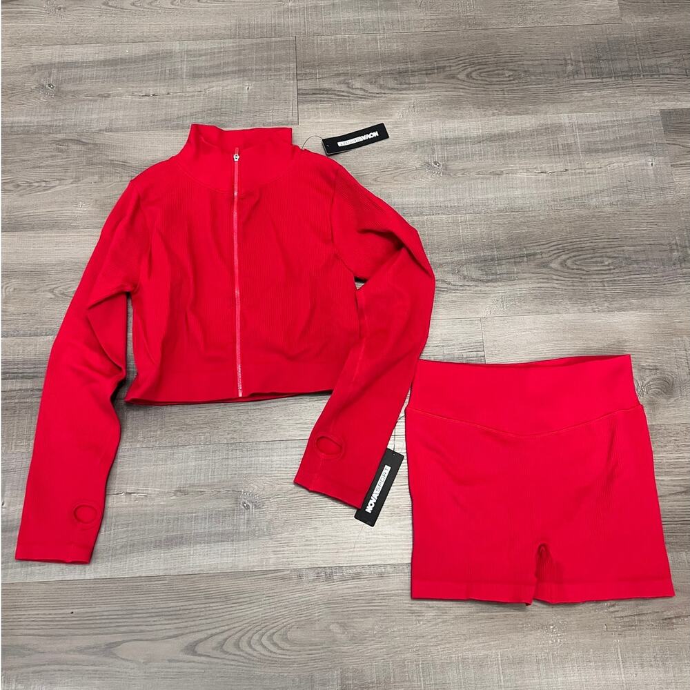 NWT Fashion Nova Red Athletic Jacket & Shorts - Mixed Sizes